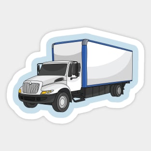 Box truck cartoon illustration Sticker
